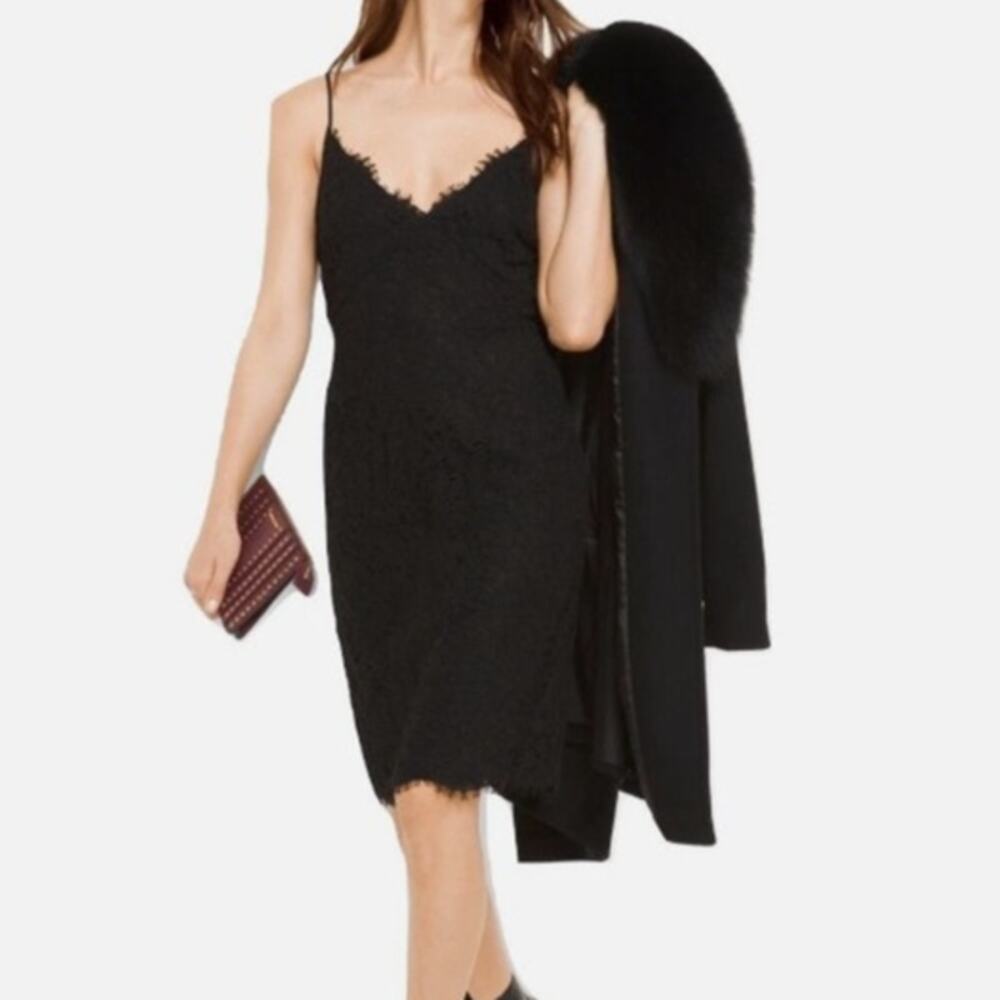 $155 MICHAEL Michael Kors Neutral Black Lace Sleeveless Mini Dress 4